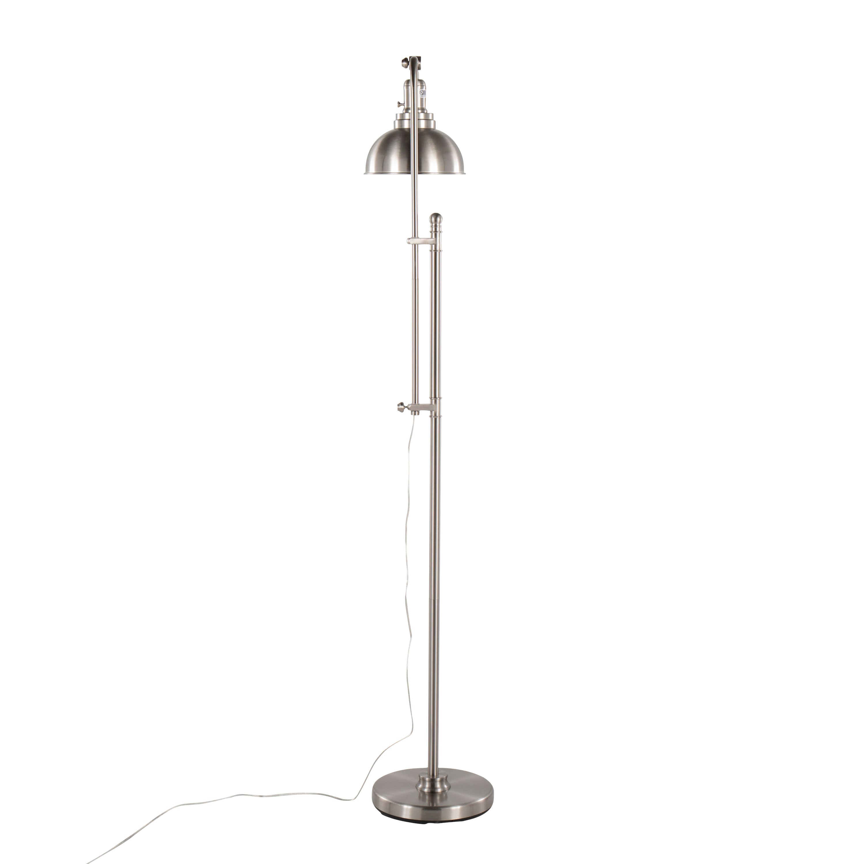 Industrial Floor Lamp in Nickel