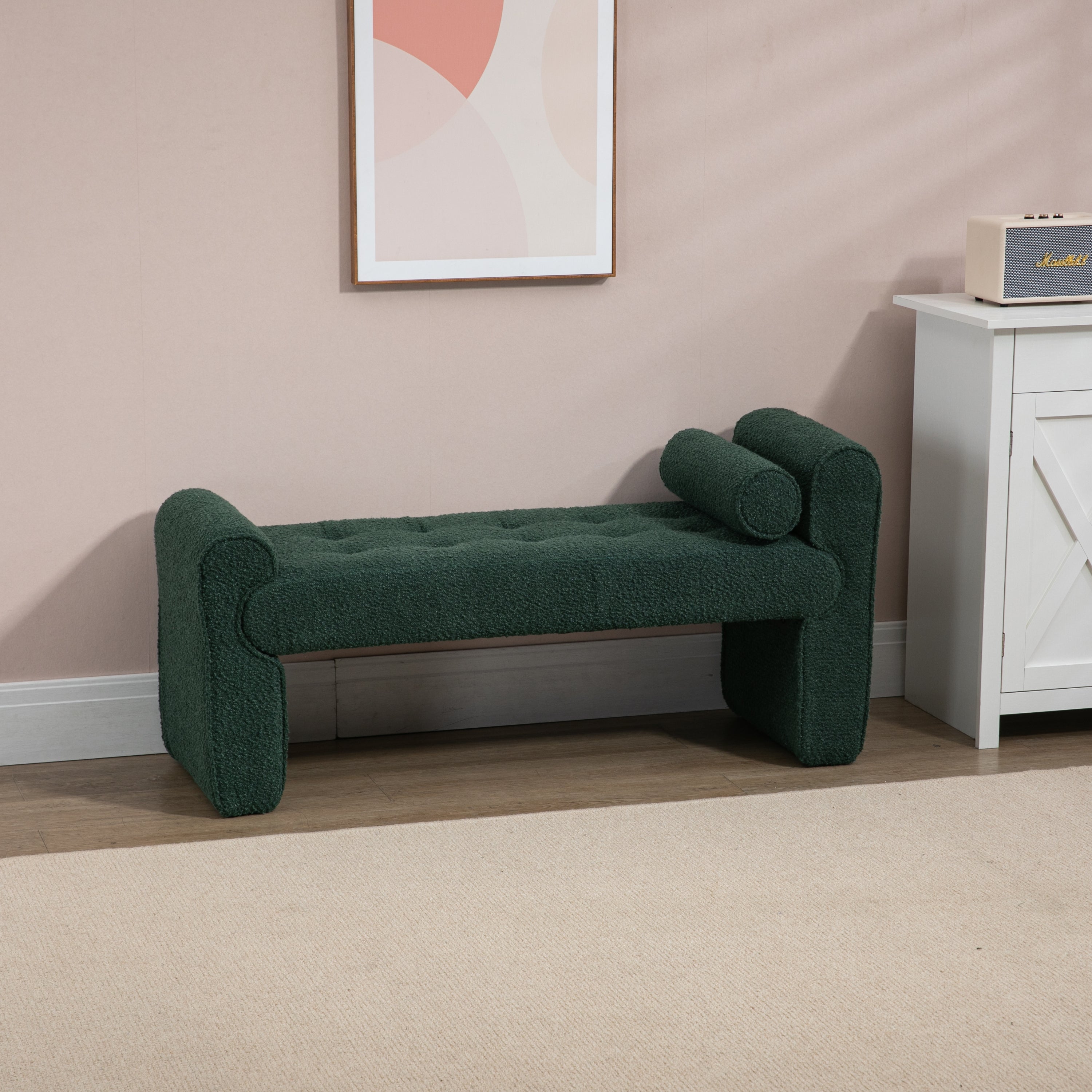 Modern Ottoman Bench - Emerald