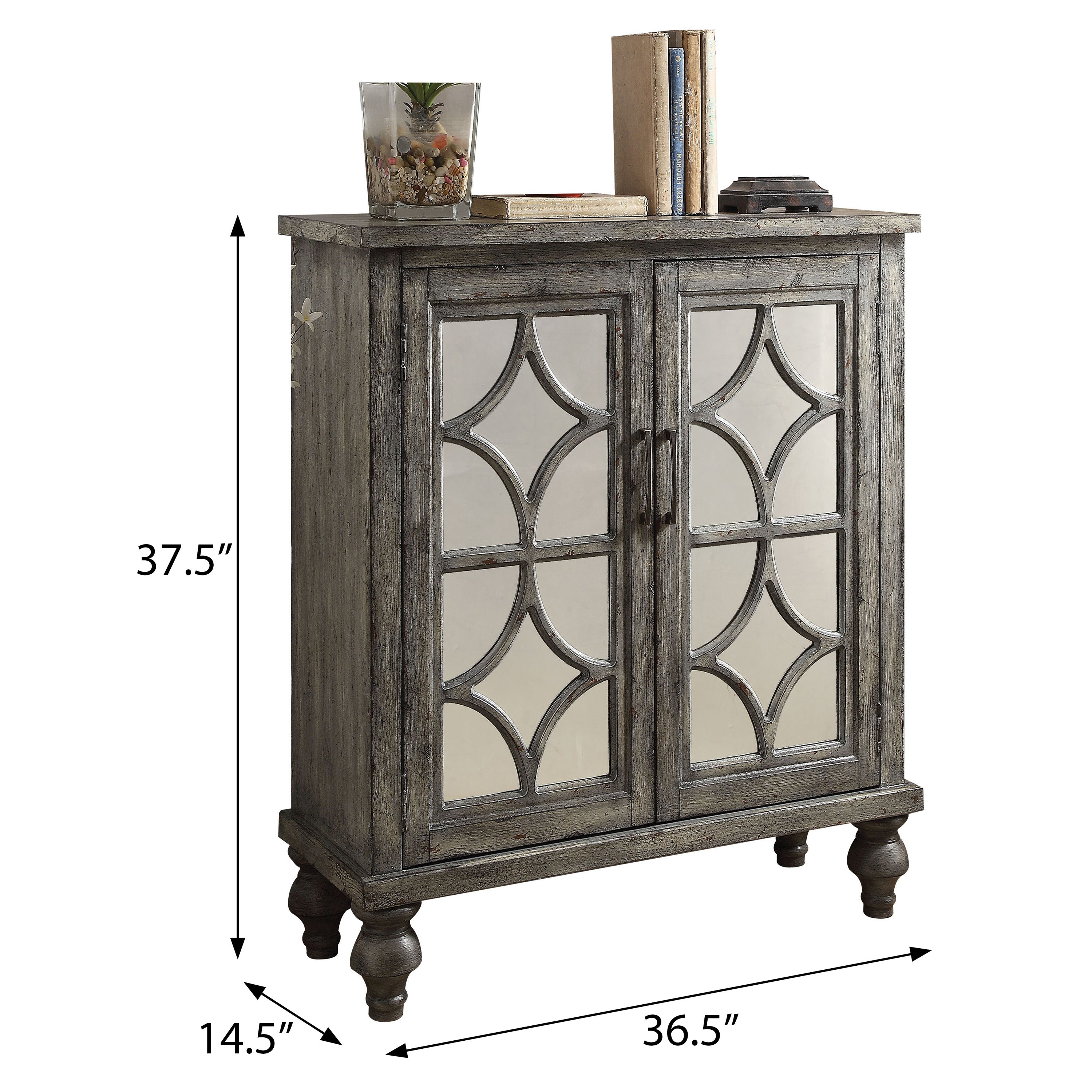 Weathered Grey 2-door Console Table