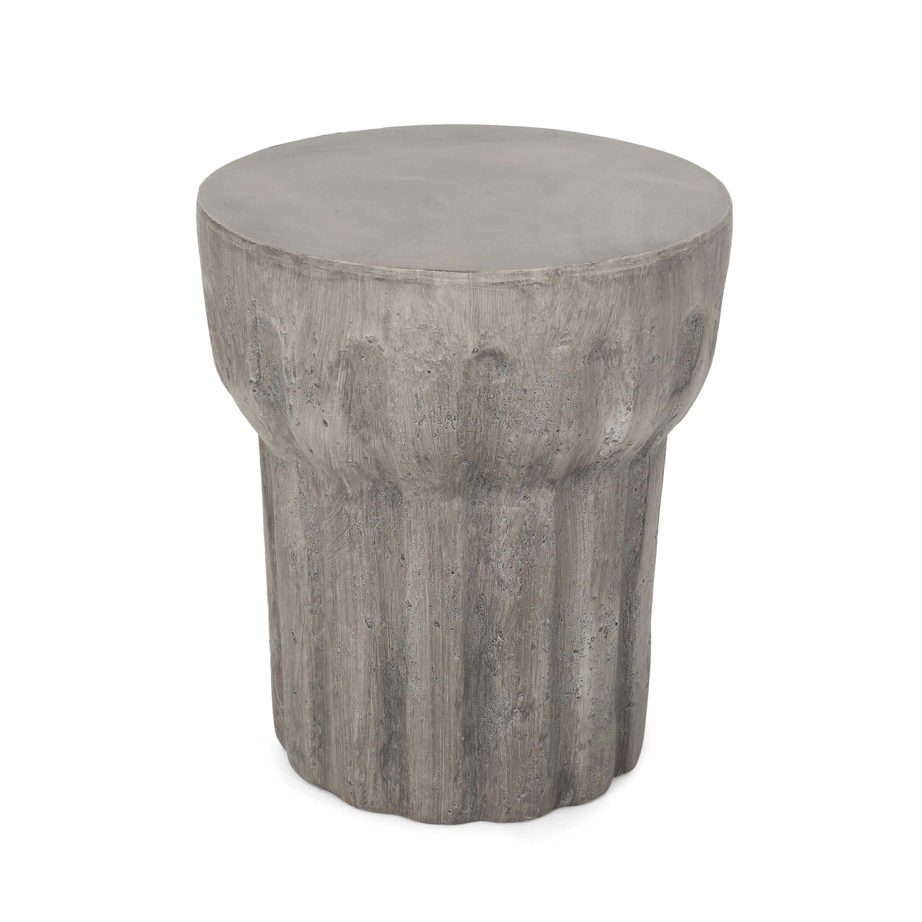 Contemporary Concrete Side Table - Grey