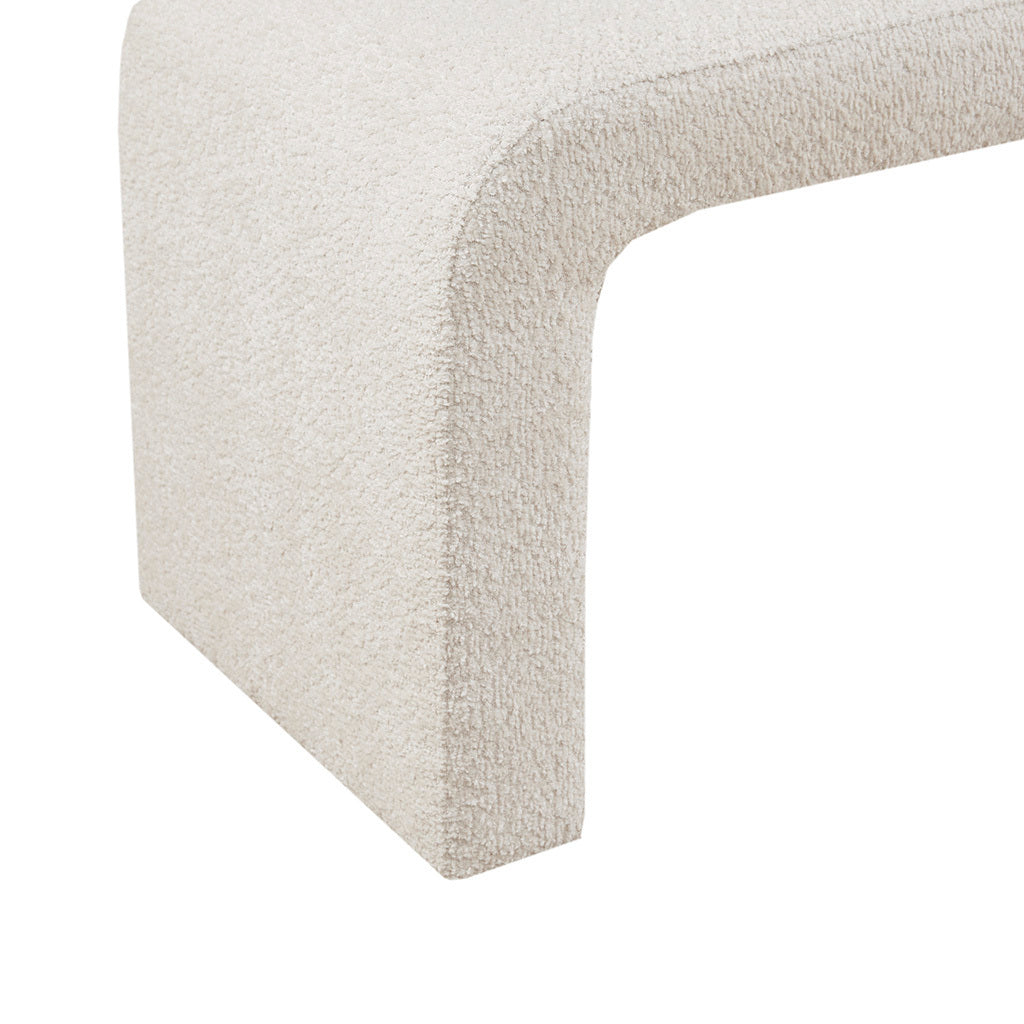 Boucle Waterfall Bench - Cream