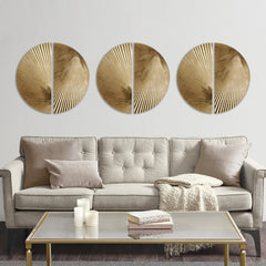 Radiant Half-moon 2-piece Metal Wall Decor Set