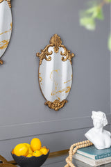 20" x 12" Decorative Oval Wall Mirror, Accent Mirror for Living Room, Entryway, Bedroom, Office