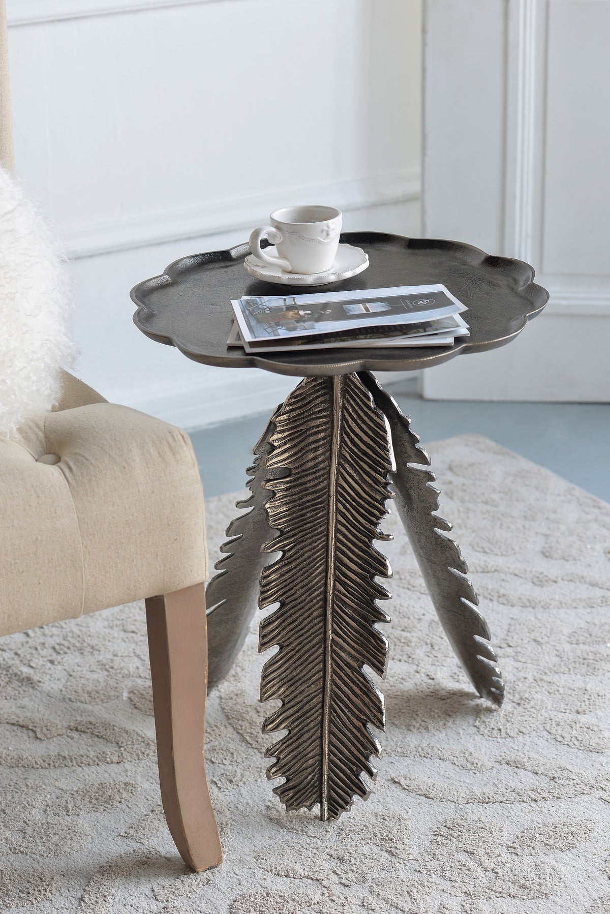 Leaf Side Table - Silver