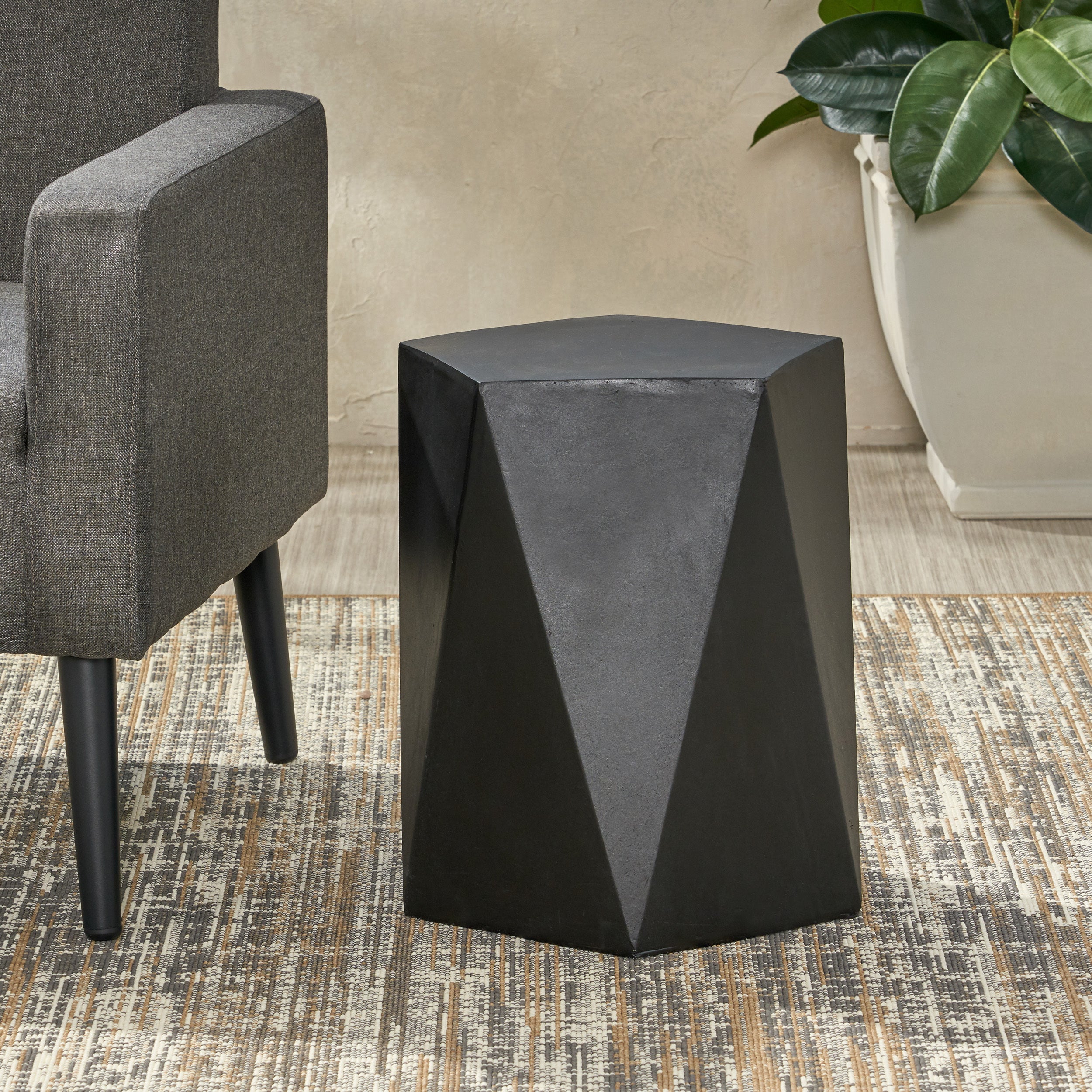 Black Modern Side Table