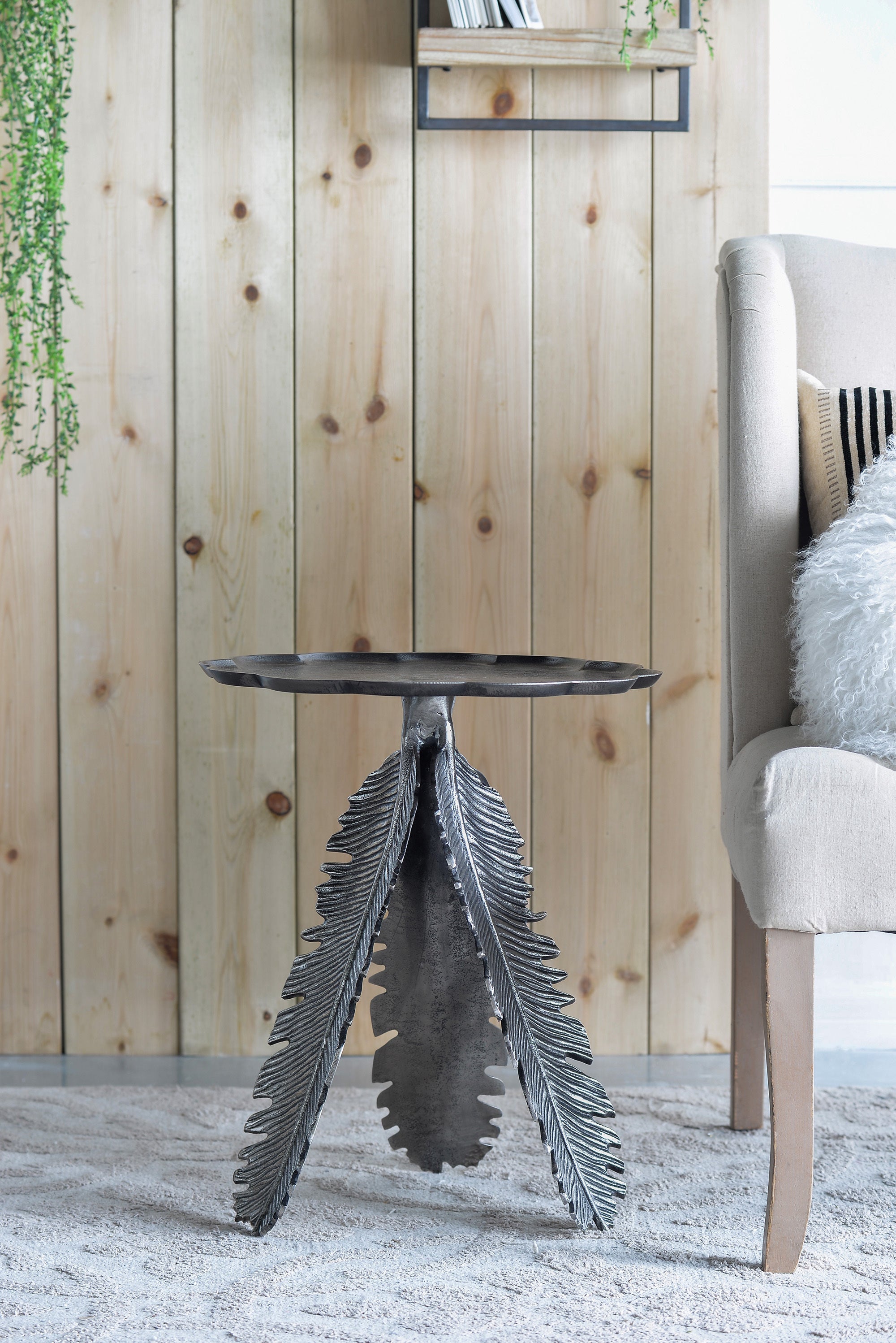 Leaf Side Table - Silver