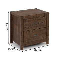 Solid Wood Night Stand, Bedside Table - Espresso