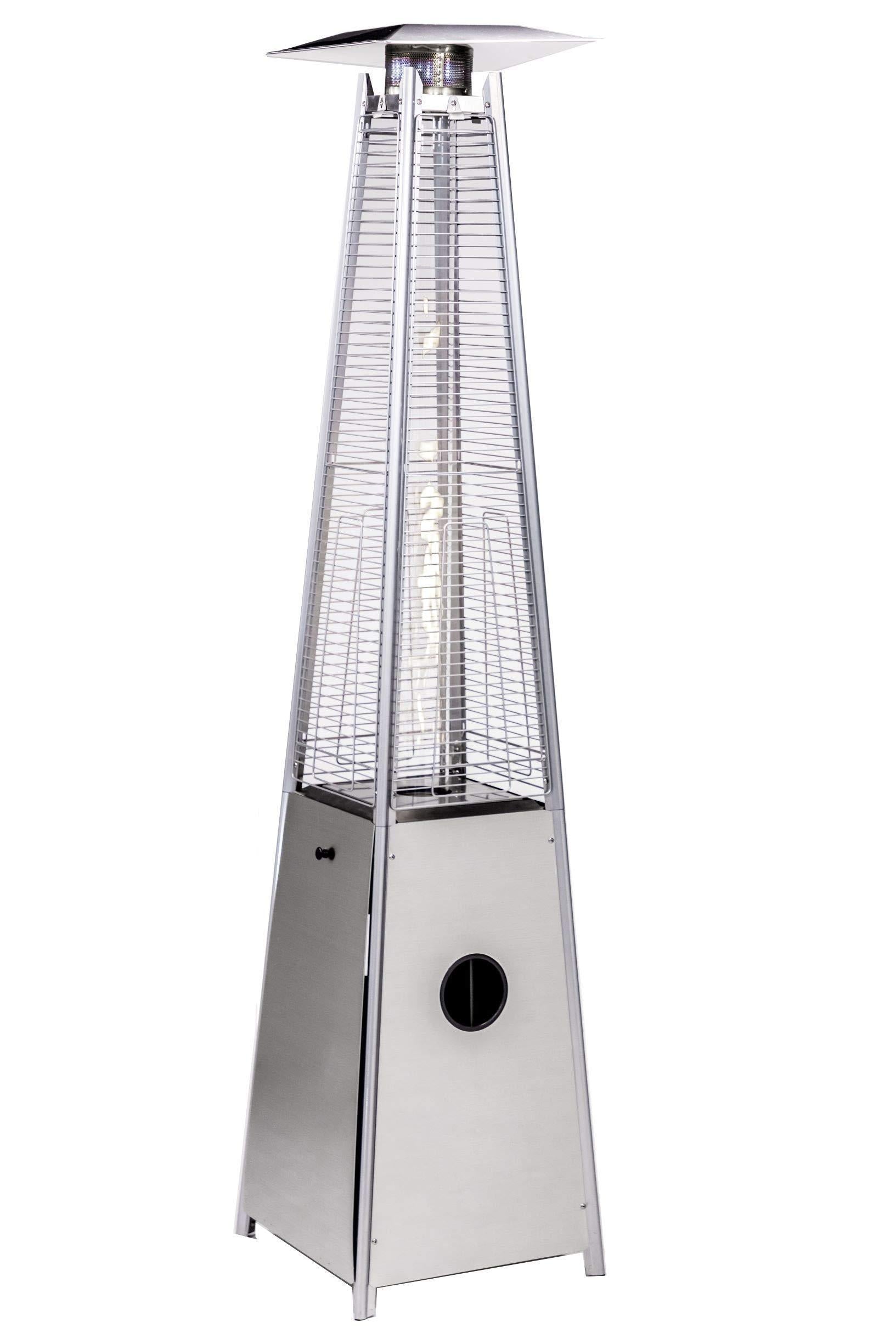 Quartz Galss Tube Patio Heater, Visual Flame Heater 40000BTU -Stainless Steel