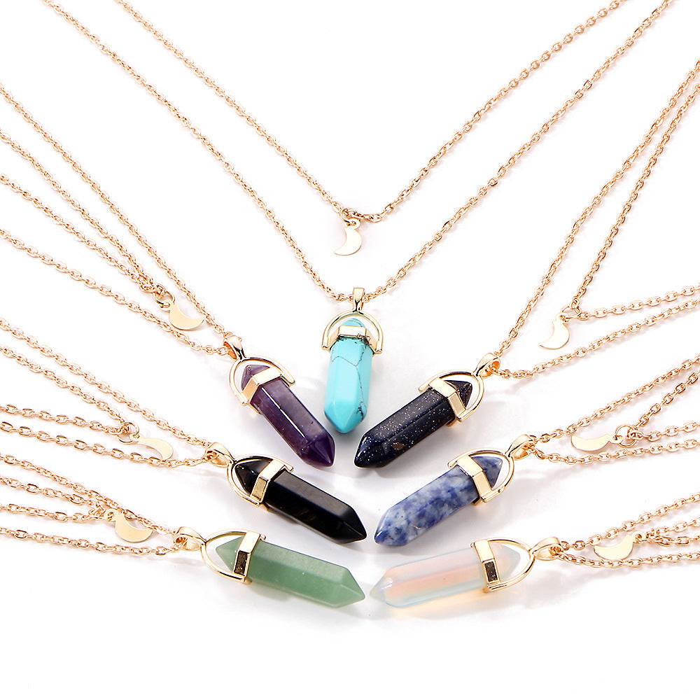 Celestial Gemstone Crystal Necklace