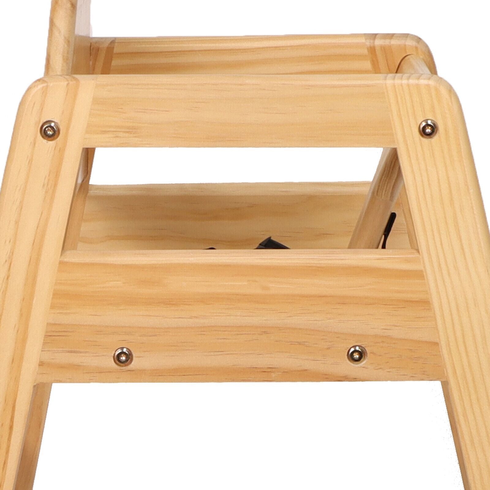 Wooden Double Solid Wood Feeding Baby Chair - Natural Finish