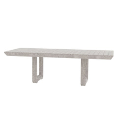 Rectangular 98"  Dining table Stretchable Farmhouse Style Home Office - Gray (without chairs)