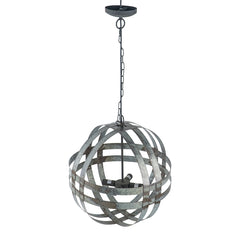 Urban 4-Light Galvanized Chandelier - Grey