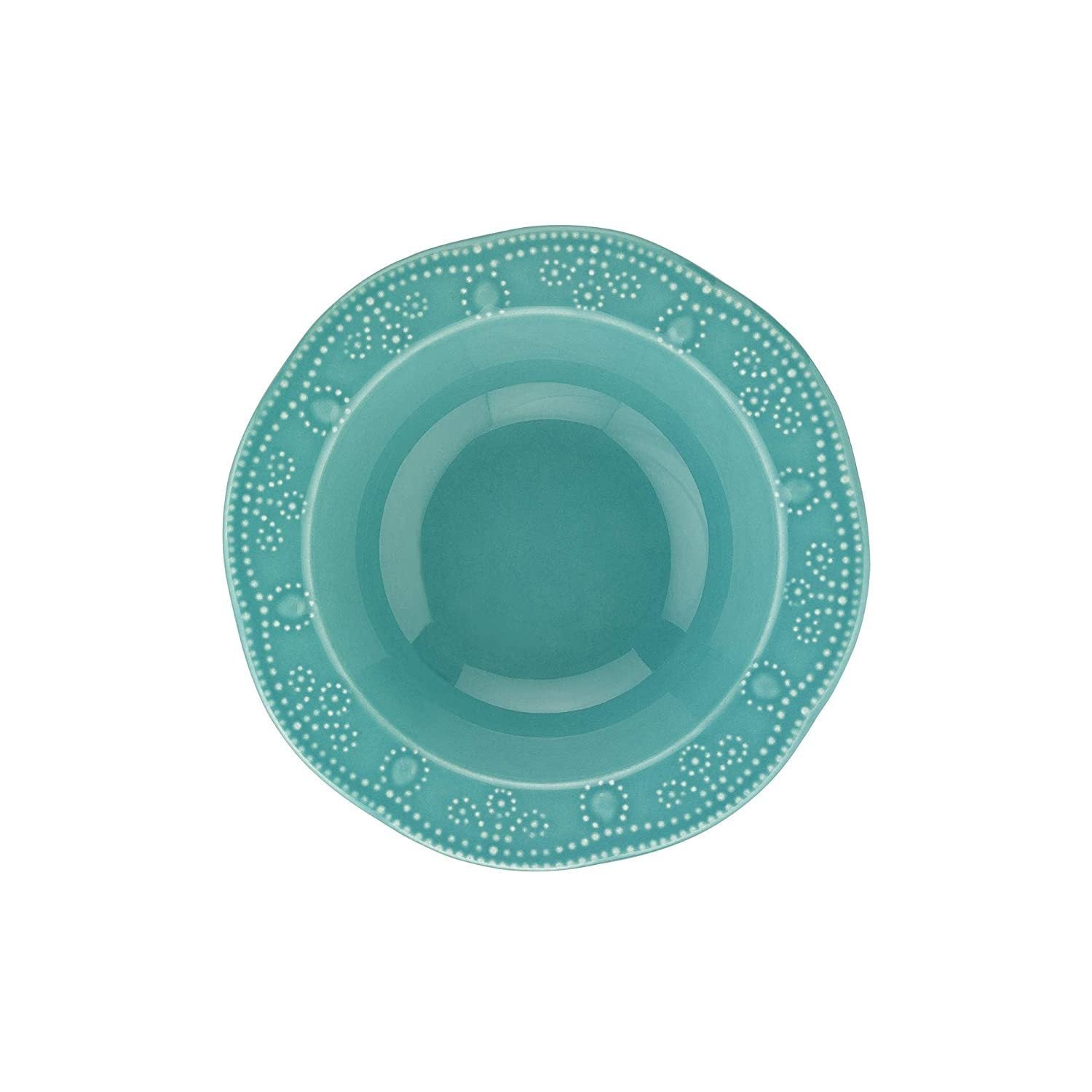 Fulya 12 Pieces Dinnerware Set - Turquoise