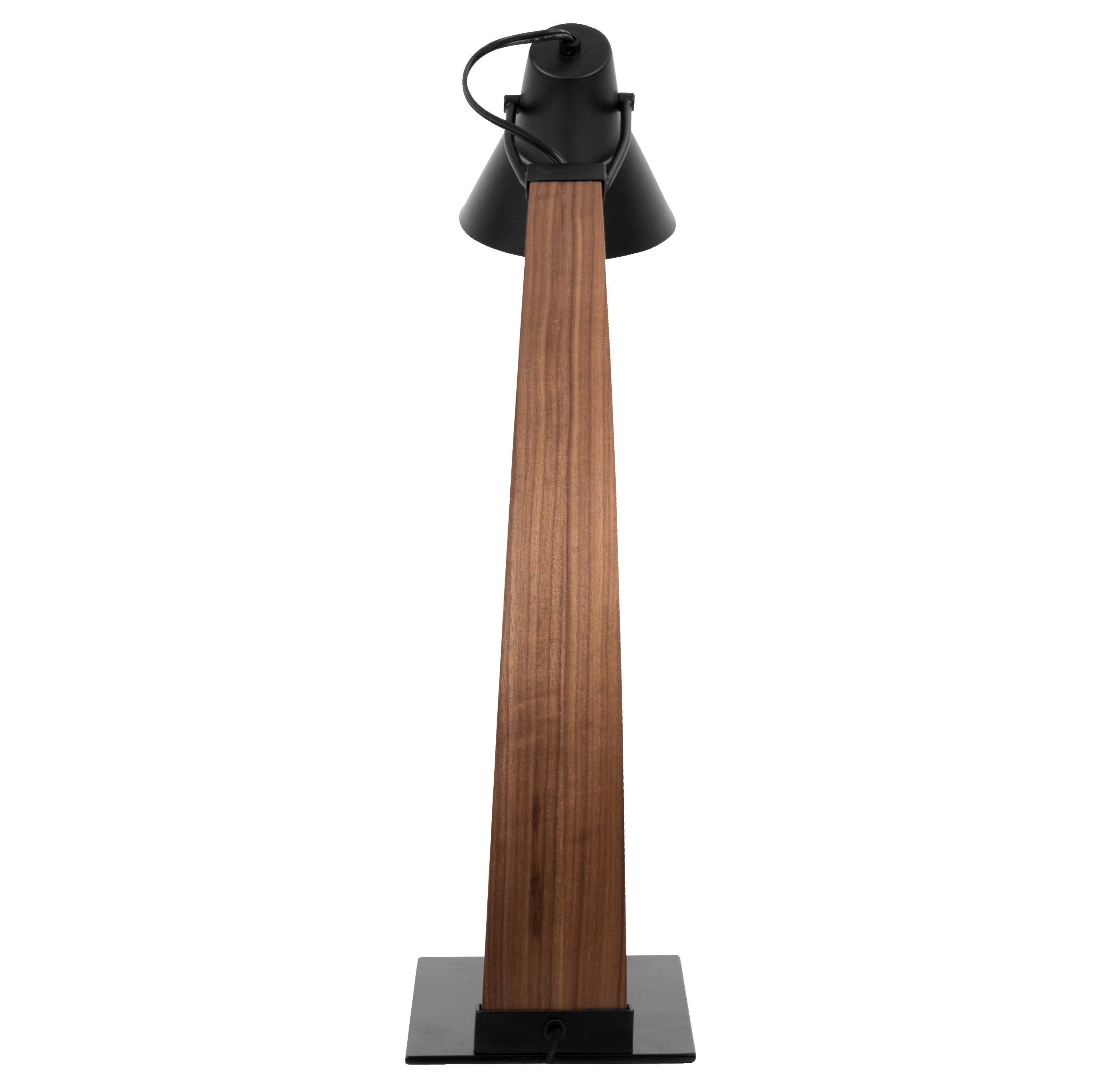 Mid-Century Modern Table Lamp in Walnut and Black