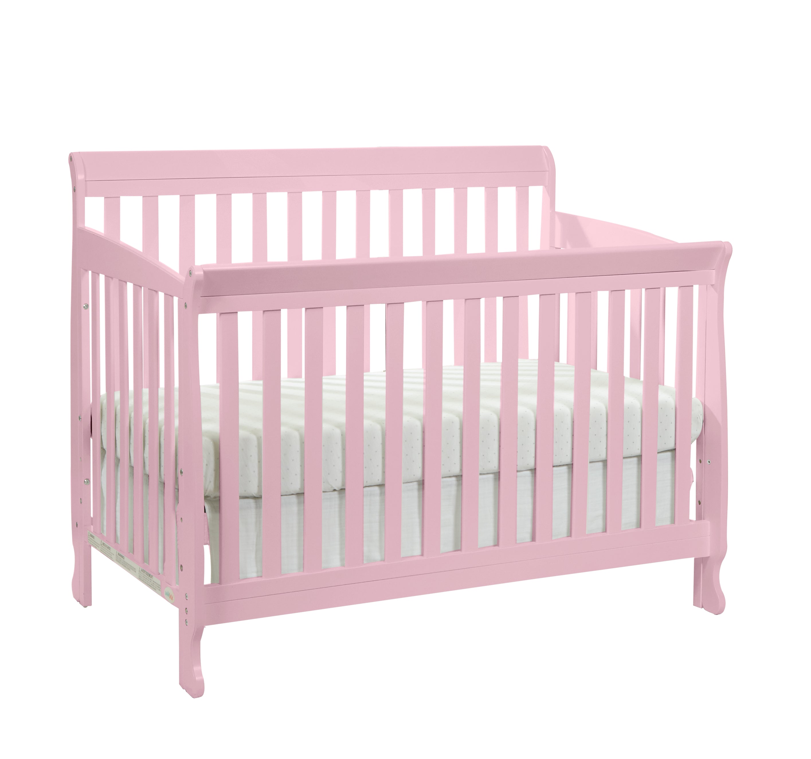 4-in-1 Convertible Crib - Pink