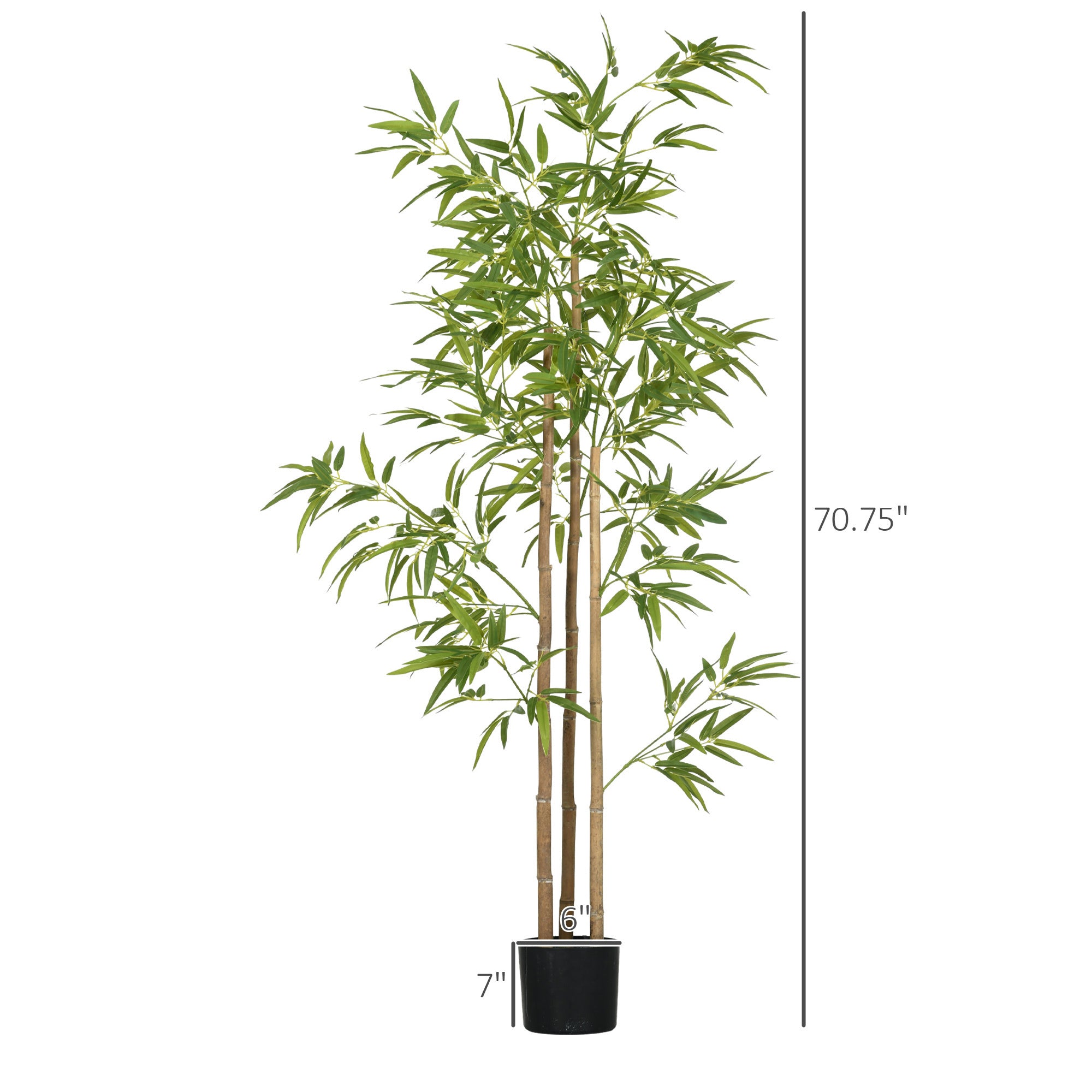 6FT Artificial Bamboo Tree, Faux Decorative Plant in Nursery Pot for Indoor Décor