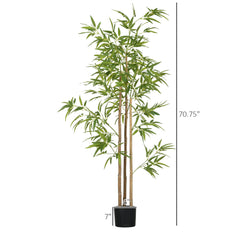 6FT Artificial Bamboo Tree, Faux Decorative Plant in Nursery Pot for Indoor Décor