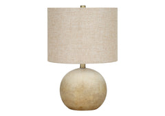 20'h, Table Lamp, Beige Concrete, Beige Shade, Contemporary