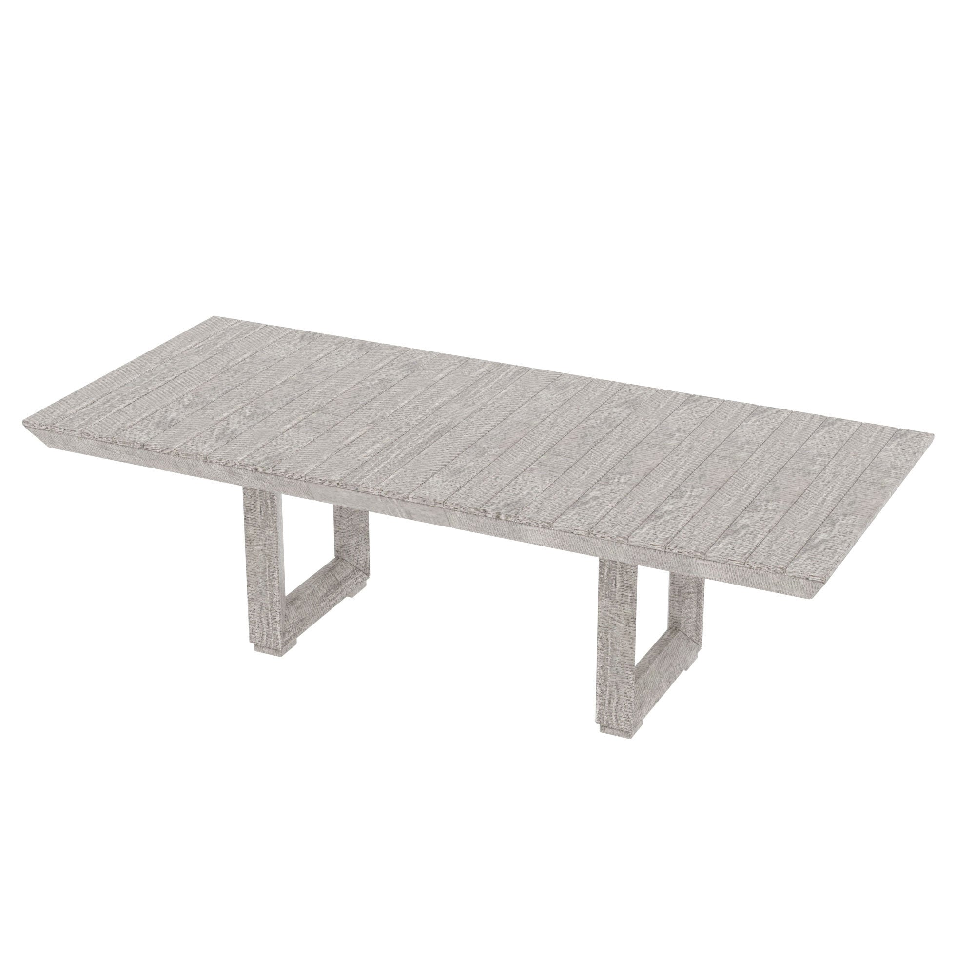 Rectangular 98"  Dining table Stretchable Farmhouse Style Home Office - Gray (without chairs)