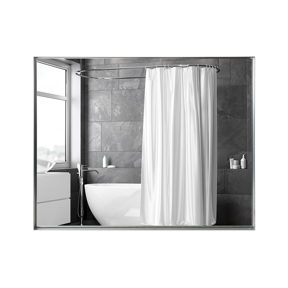 Glossy Brushed Silver Framed Mirror 36x30inch (Horizontal & Vertical)