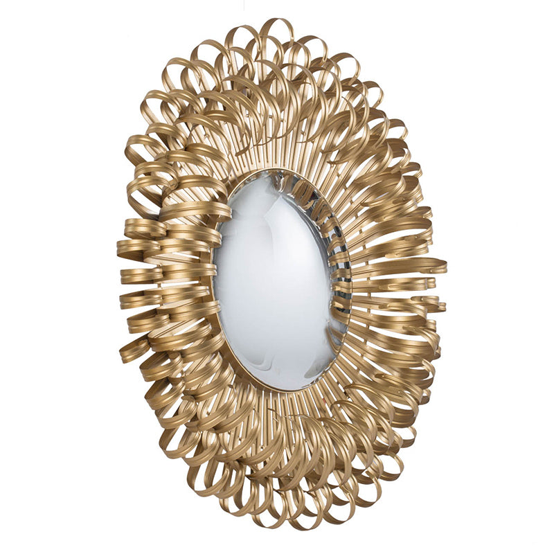 Sunburst Design Wall Mirror Decorative Golden