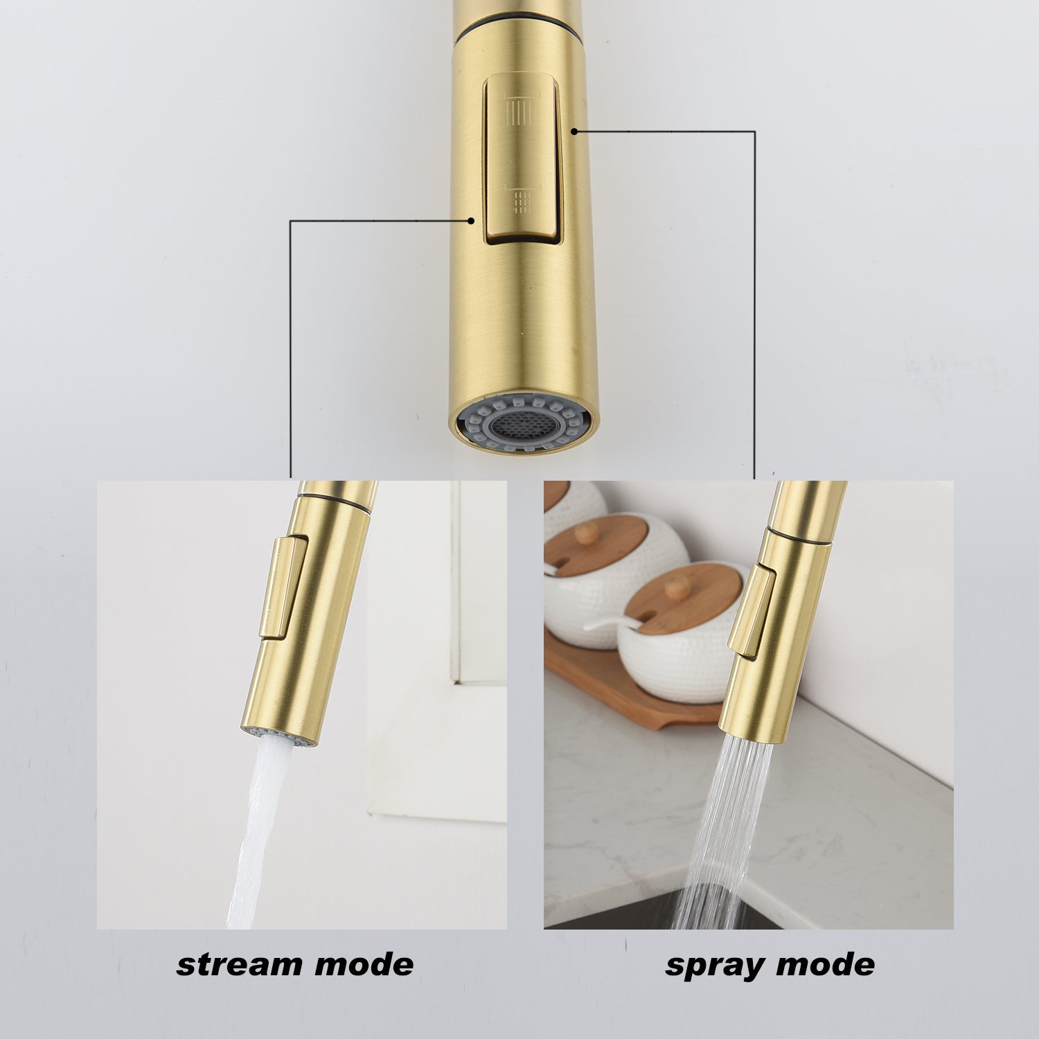 Touch Kitchen Faucet with Pull Down Sprayer - Gold