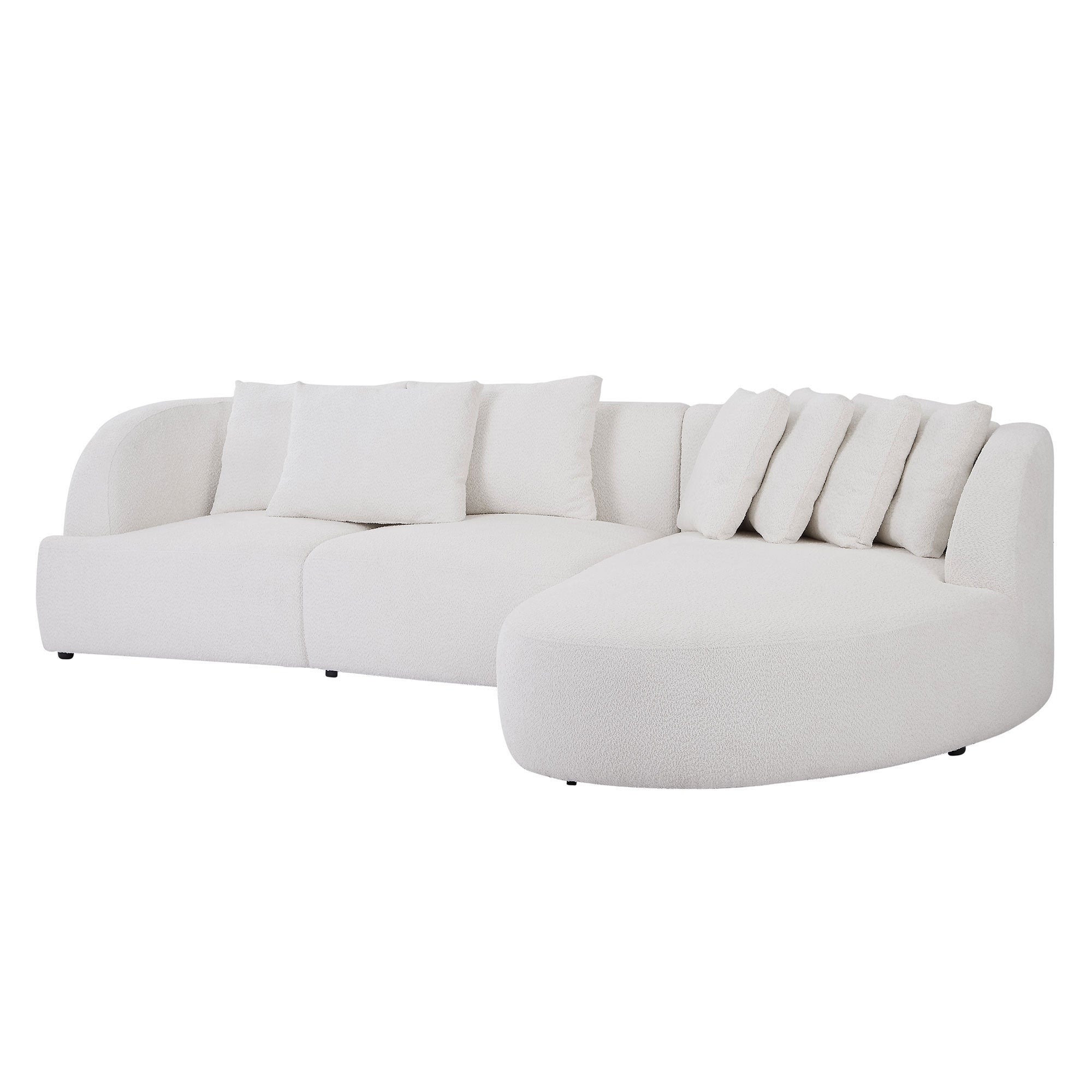 Boucle sofa,Modular Sectional Couch for Living Room Apartment Lounge,Free Combination  Beige