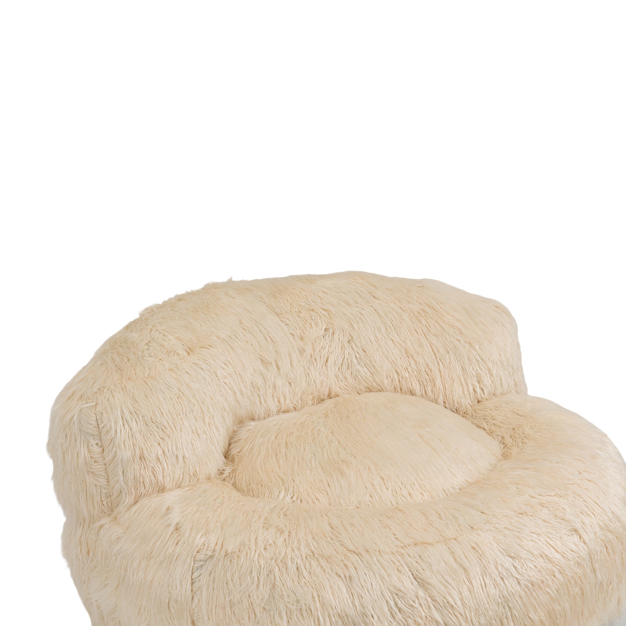 Bean Bag Chair Faux fur Lazy Sofa - Beige