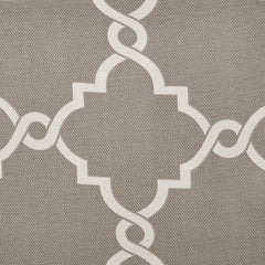 50x108" Fretwork Print Grommet Top Window Curtain Panel - Grey+White (1 panel only)