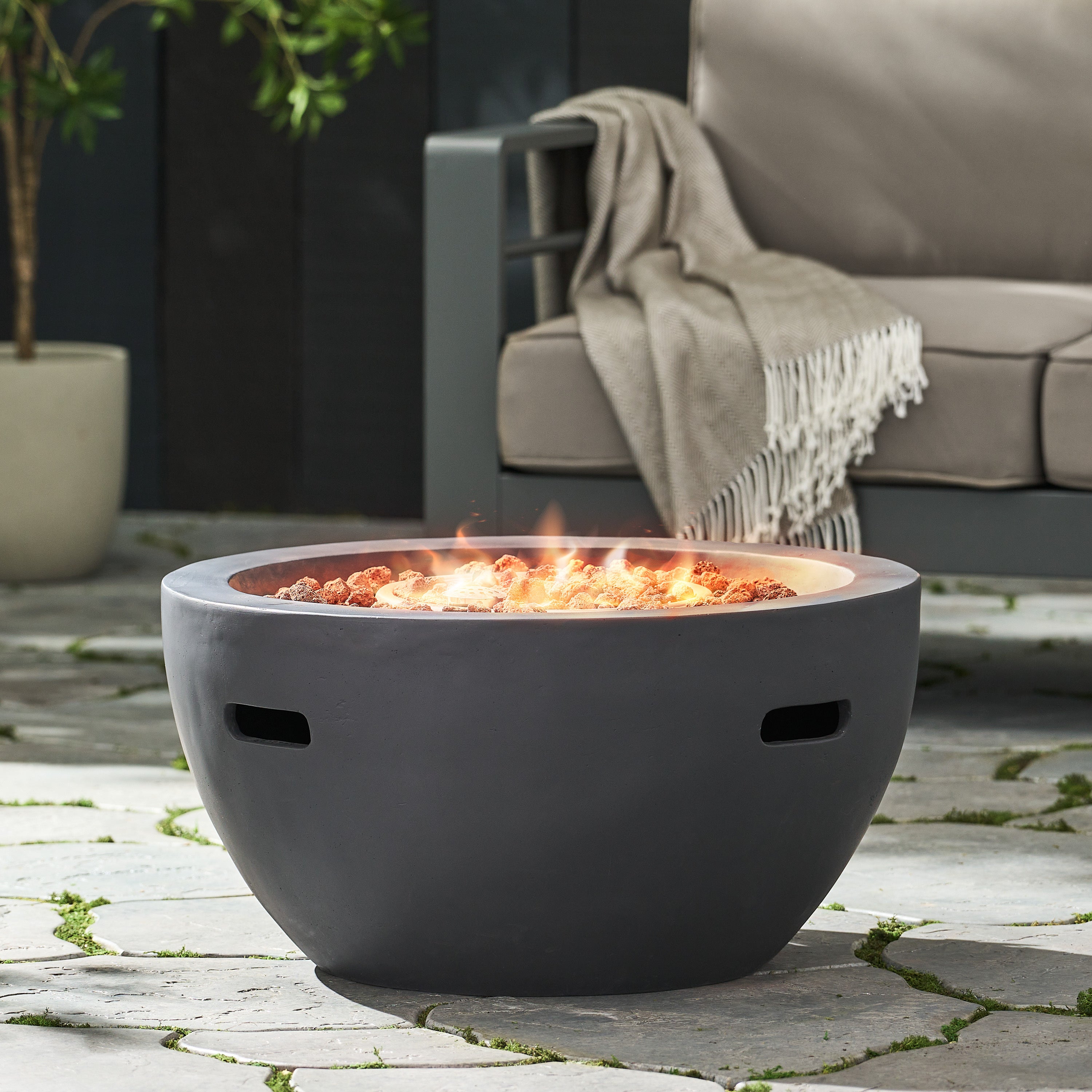 27" MGO Fire Pit 40,000 BTU - Dark Grey