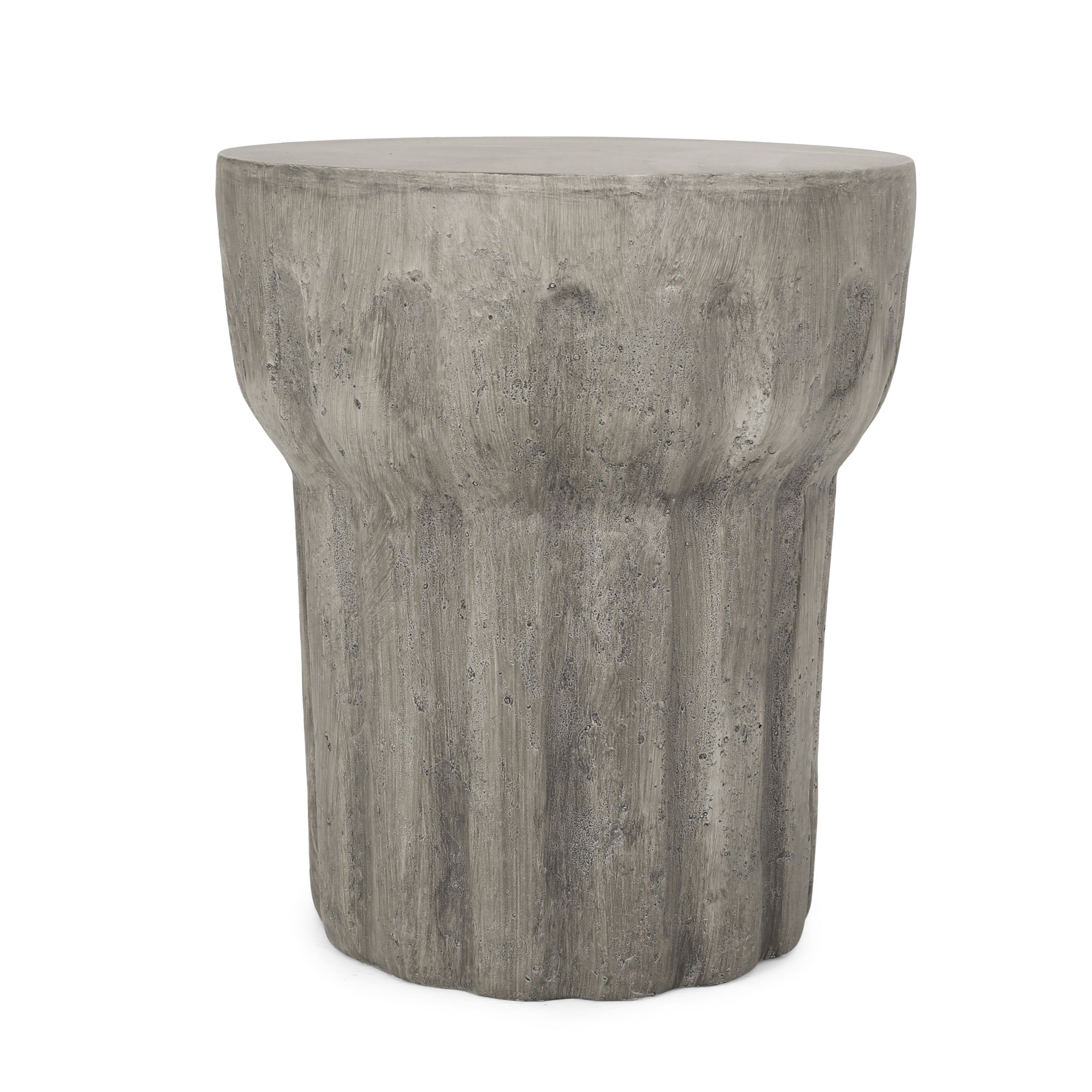 Contemporary Concrete Side Table - Grey