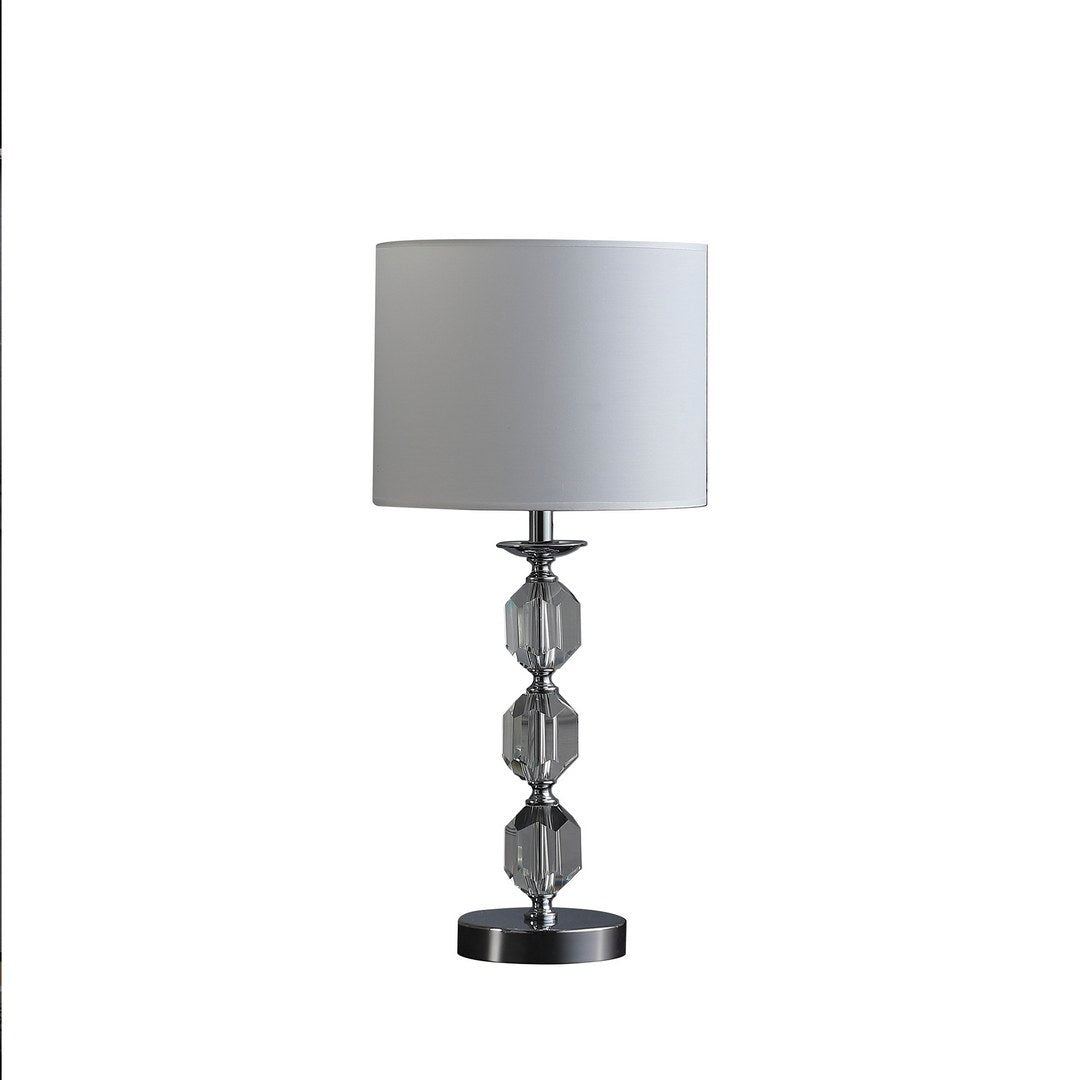 21' In Hexagonal Prism Crystal Orb Table Lamp