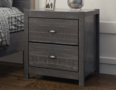 Solid Wood Nightstand, Bedside Table, End Table - Grey