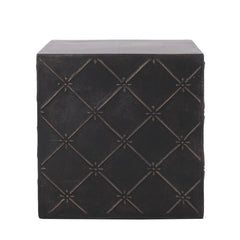 Modern Cube Design End Table - Copper