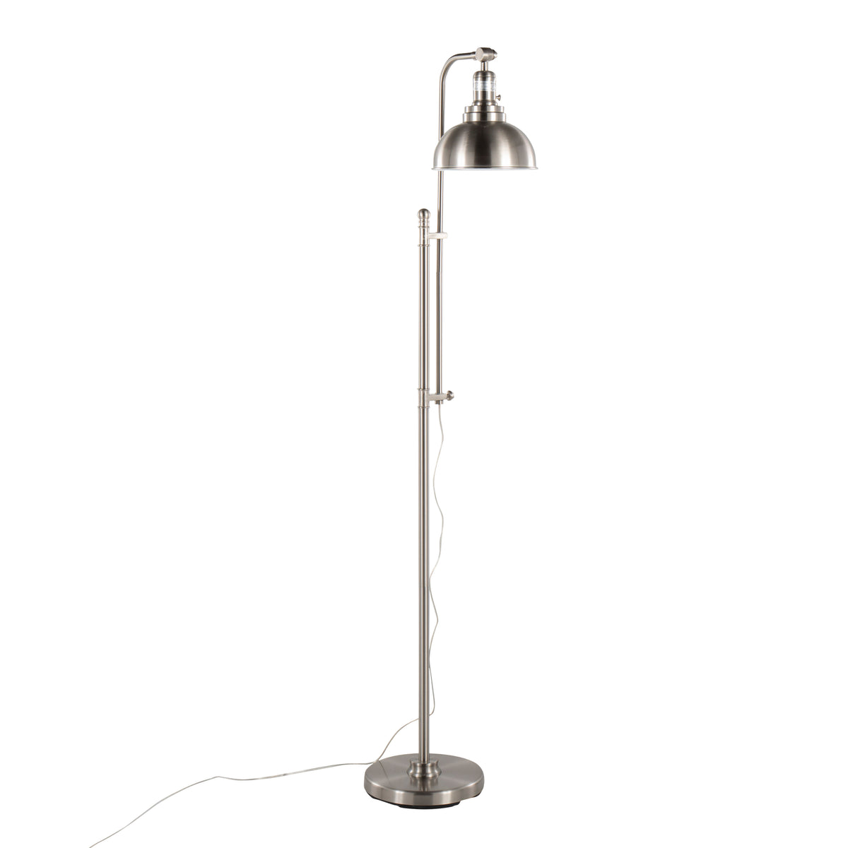 Industrial Floor Lamp in Nickel