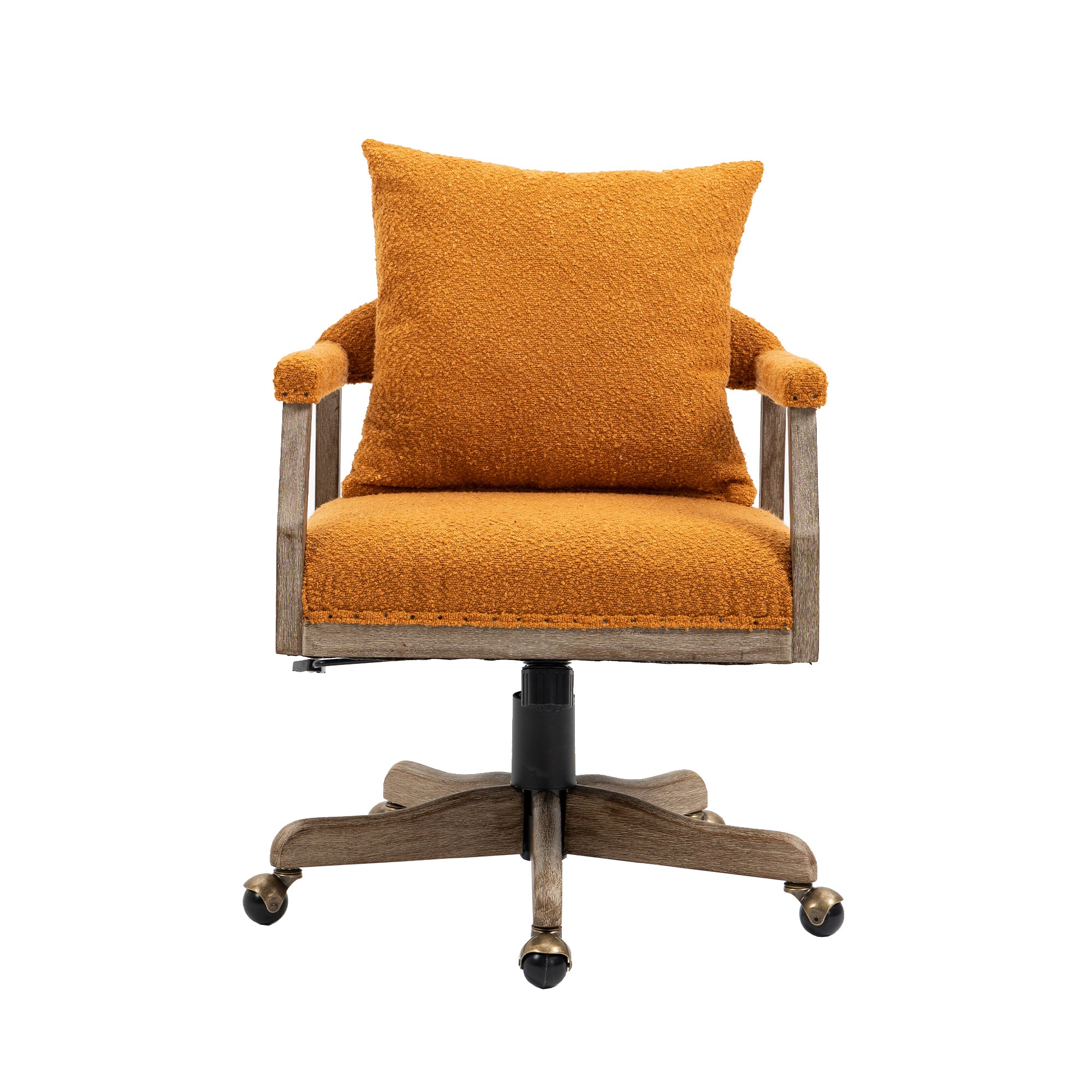 Chair Office Chair Adjustable Swivel Chair Fabric Seat Home Study Chair - Orange