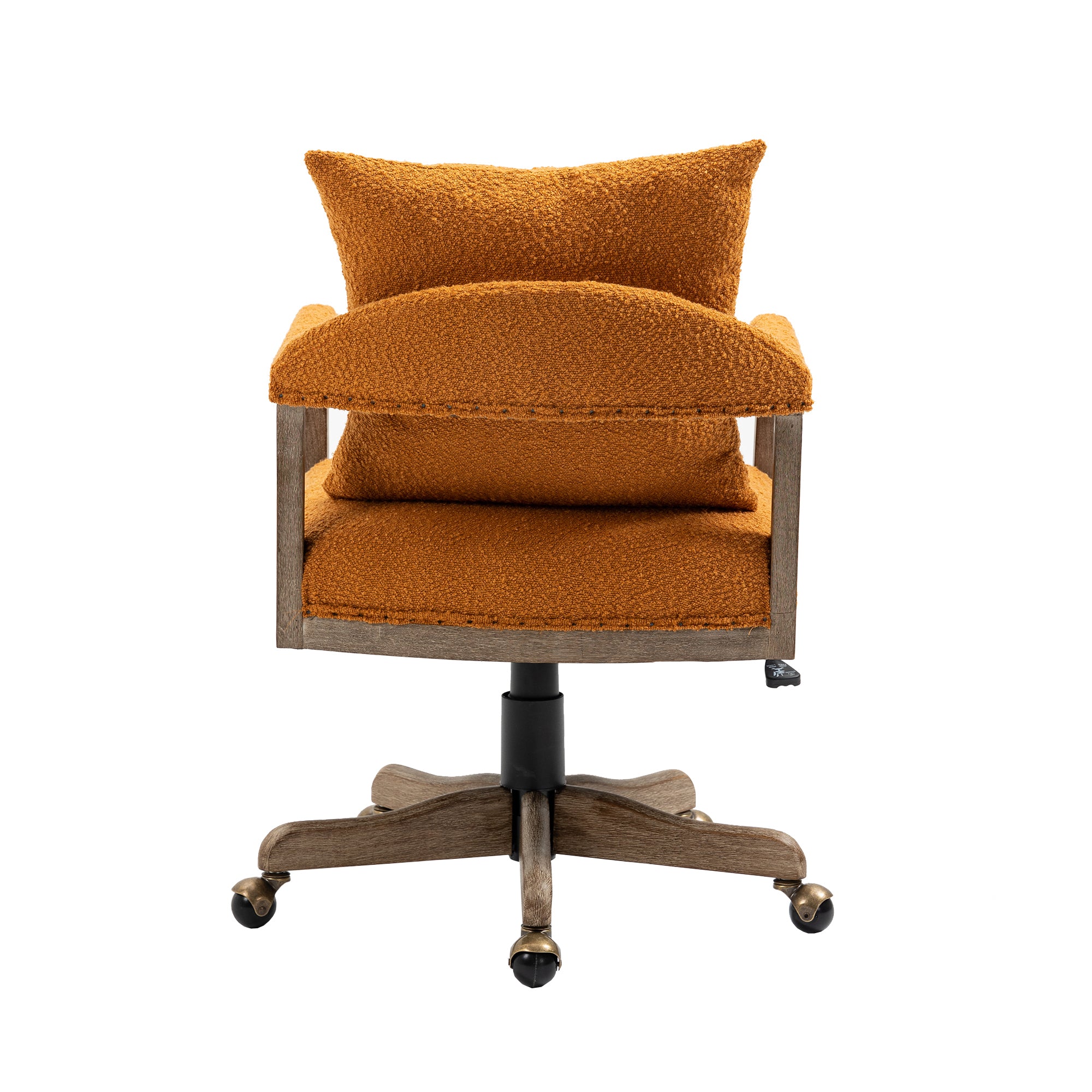 Chair Office Chair Adjustable Swivel Chair Fabric Seat Home Study Chair - Orange