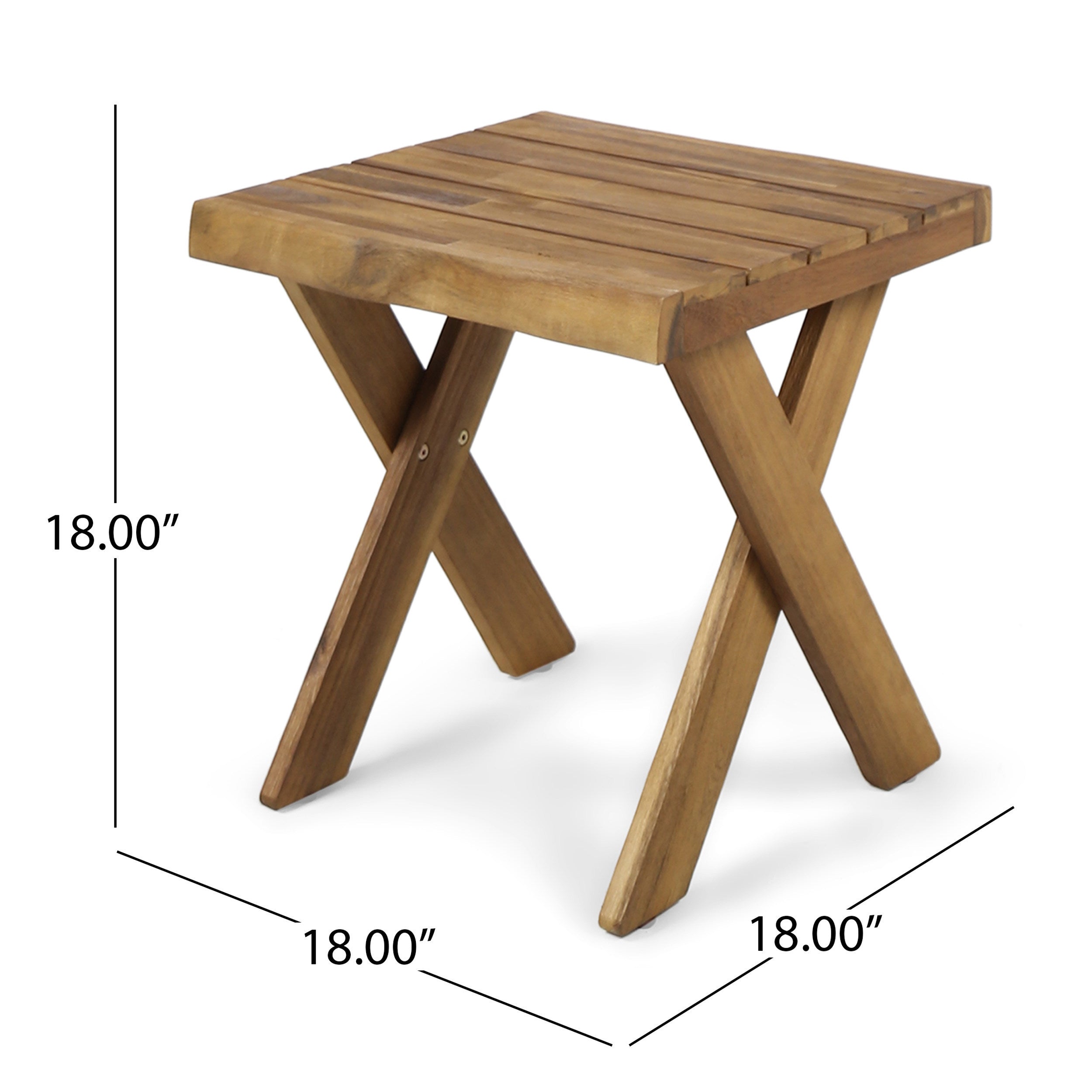 Rustic Side Table Tray - Teak Wood