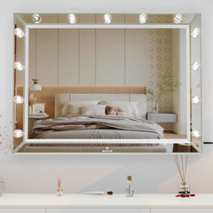 Hollywood Vanity Mirror with Uss Bulbs Luxury Vanity Mirror with Lights Large Size Makeup Mirror Smart Touch White Lighting, 40x30.5 inch