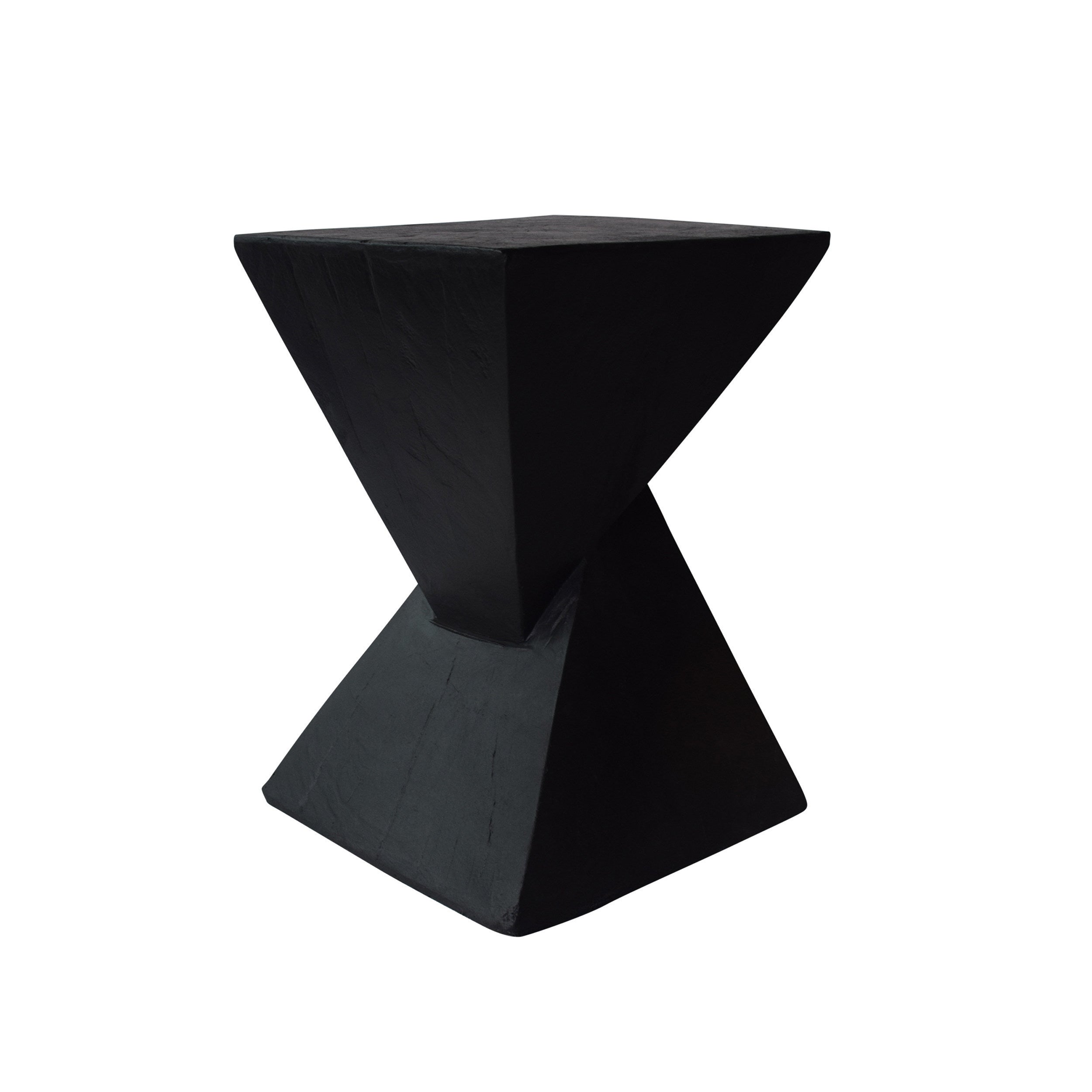 Modern Hourglass Side Table - Black