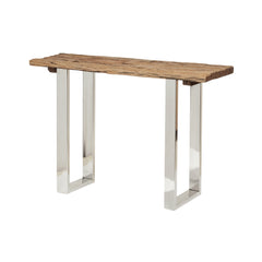 Handcrafted Design Console Table - Wood+Metal