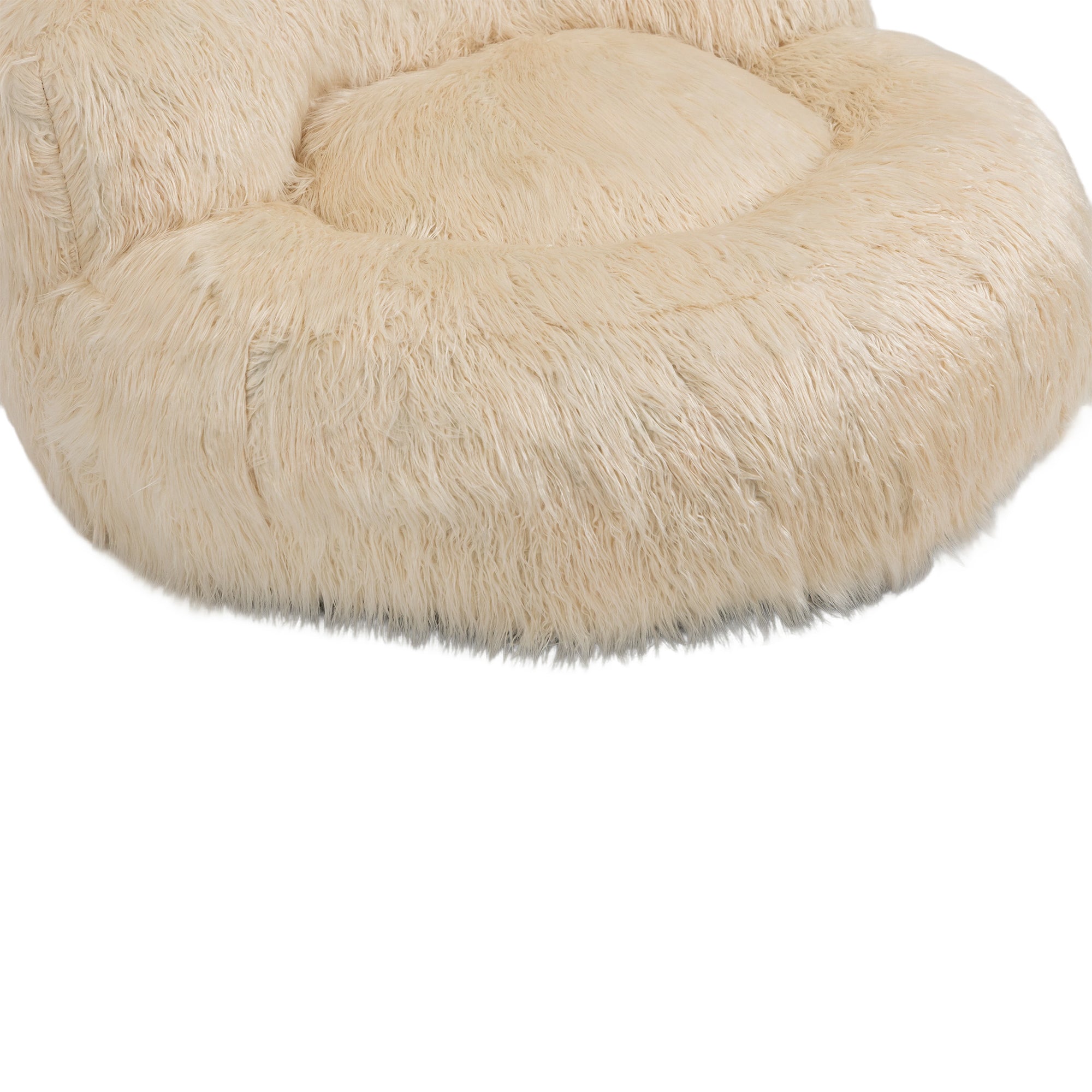 Bean Bag Chair Faux fur Lazy Sofa - Beige