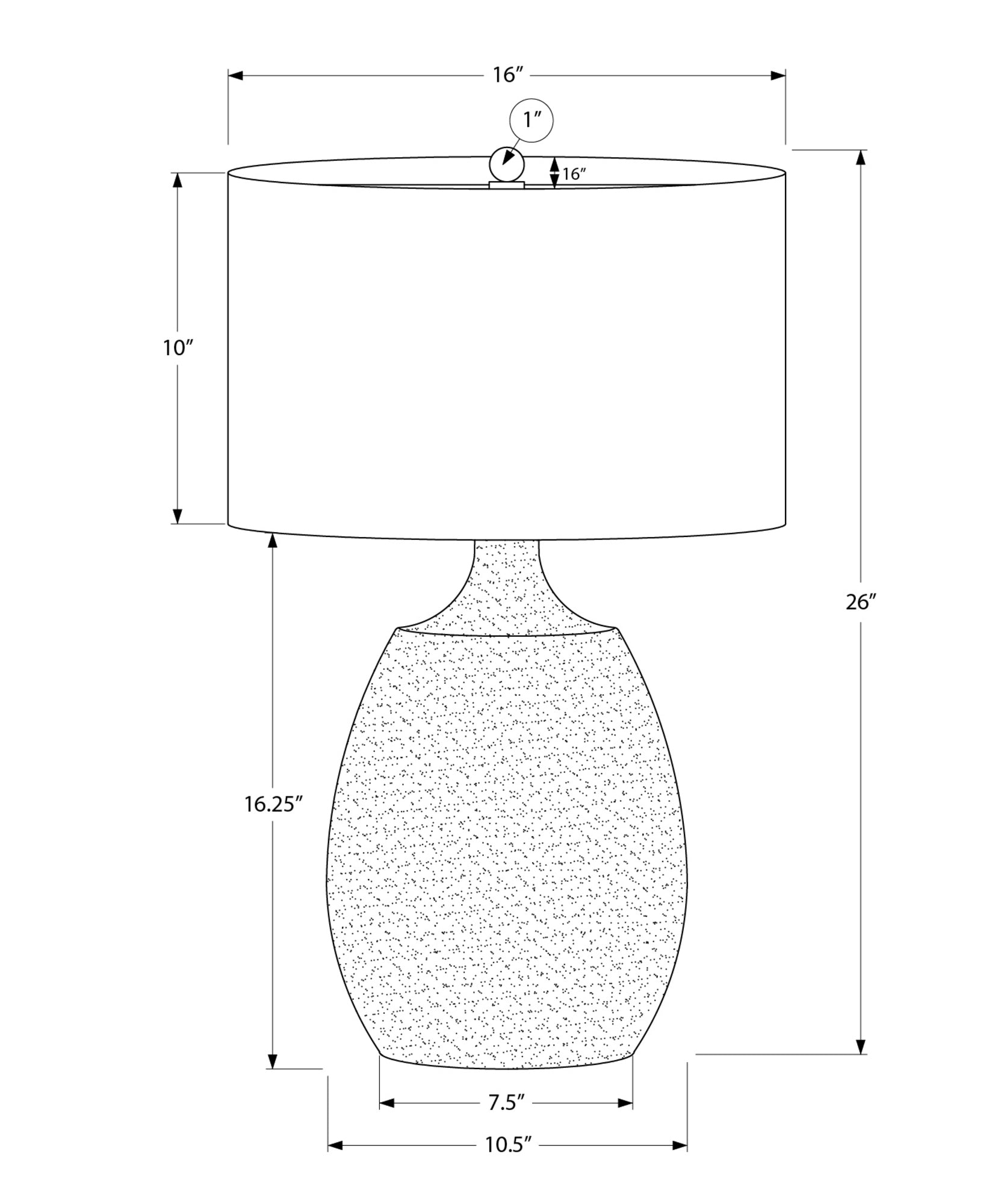 Lighting, 26"h, Table Lamp, Ivory / Cream Shade, Cream Resin, Contemporary