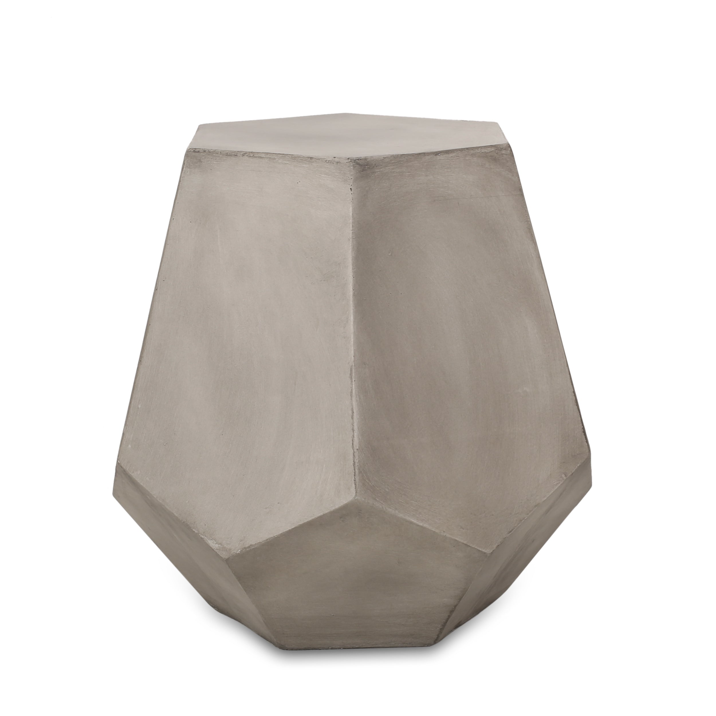 Modern Design Geometric Shape Side Table - Light Grey