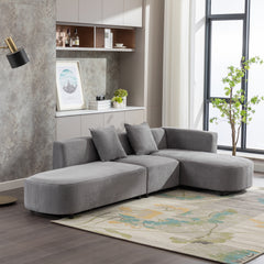 Luxury Modern Style Living Room Upholstery Sofa - Grey