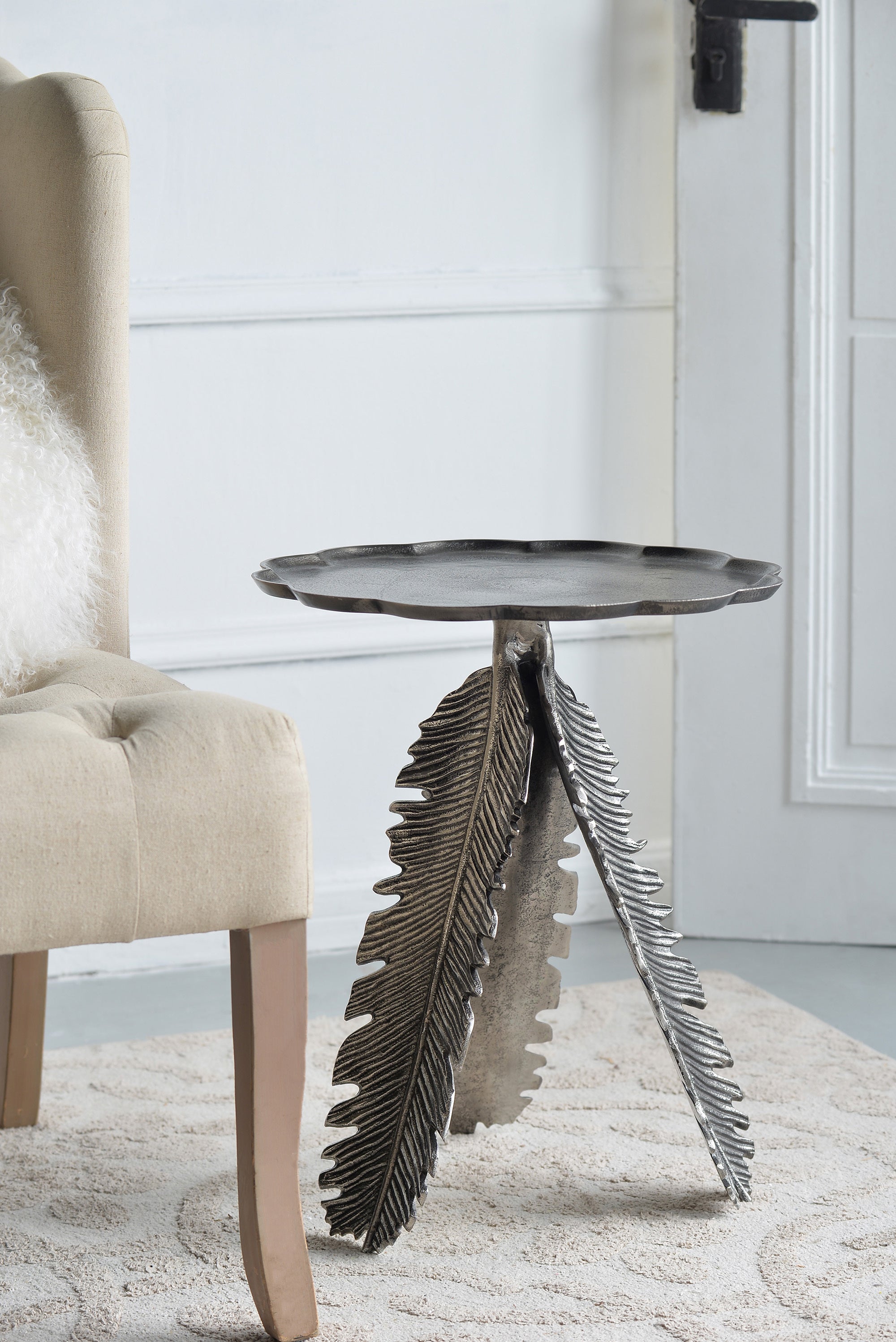 Leaf Side Table - Silver