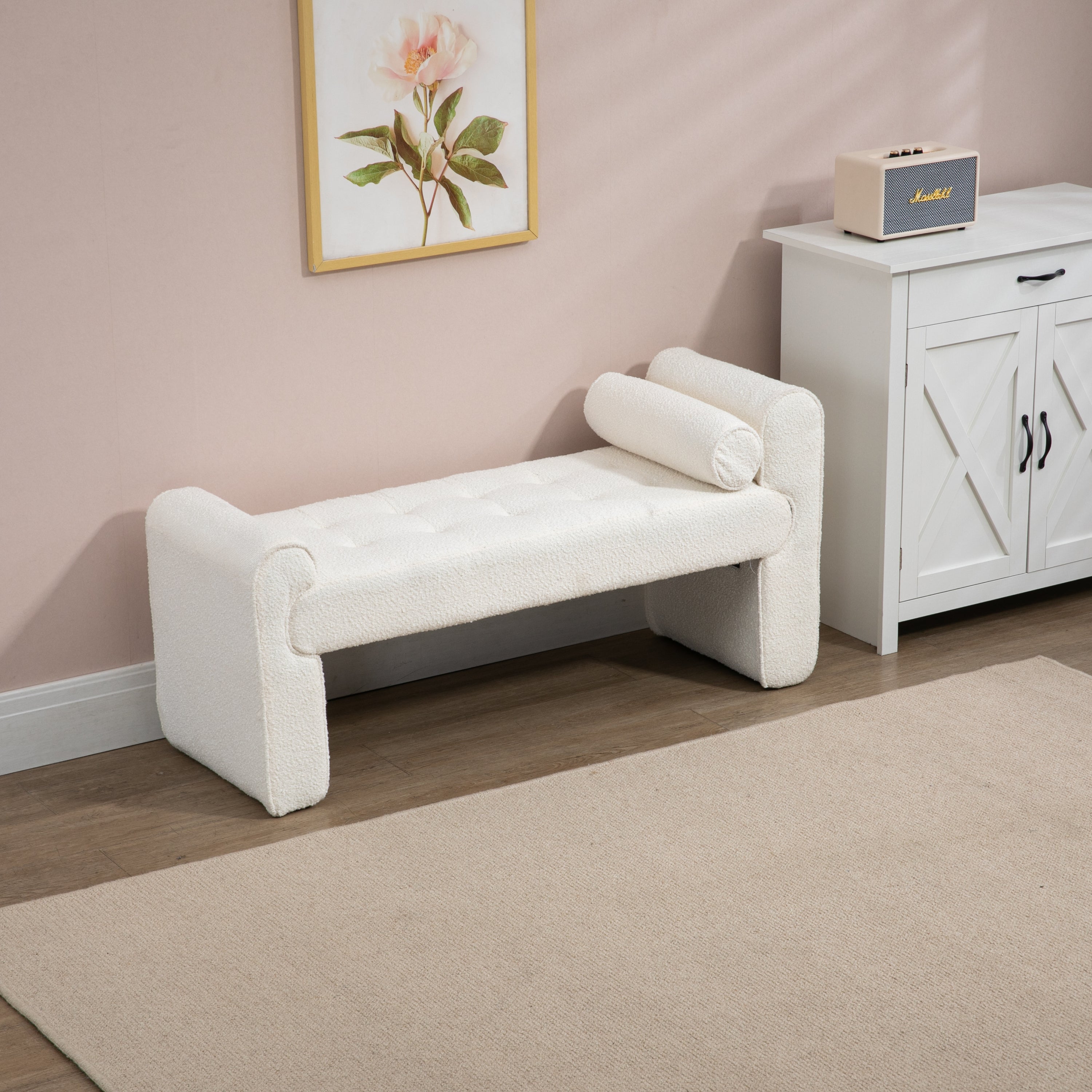 Modern Ottoman Bench - Beige