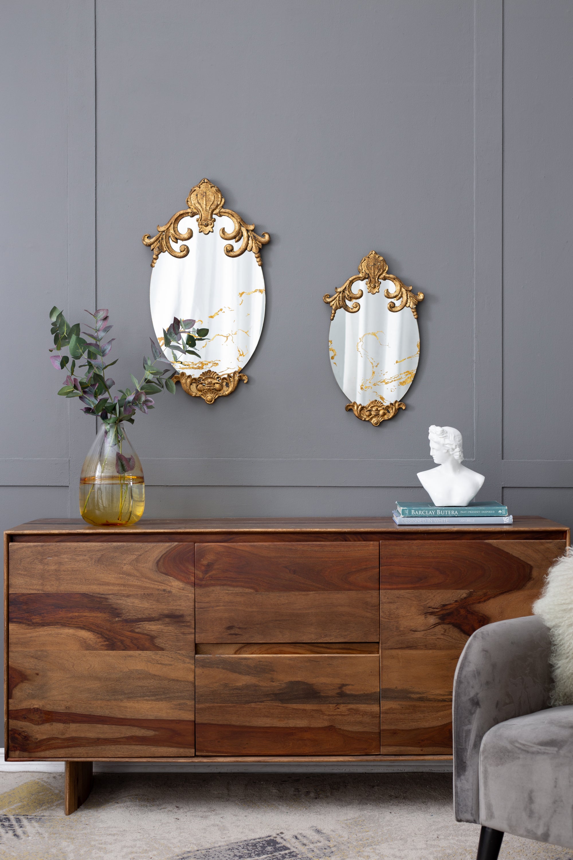 26"x15" Decorative Oval Wall Mirror, Accent Mirror