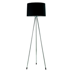 59" Tall Metal Floor Lamp with Black finish, Contemporary Design