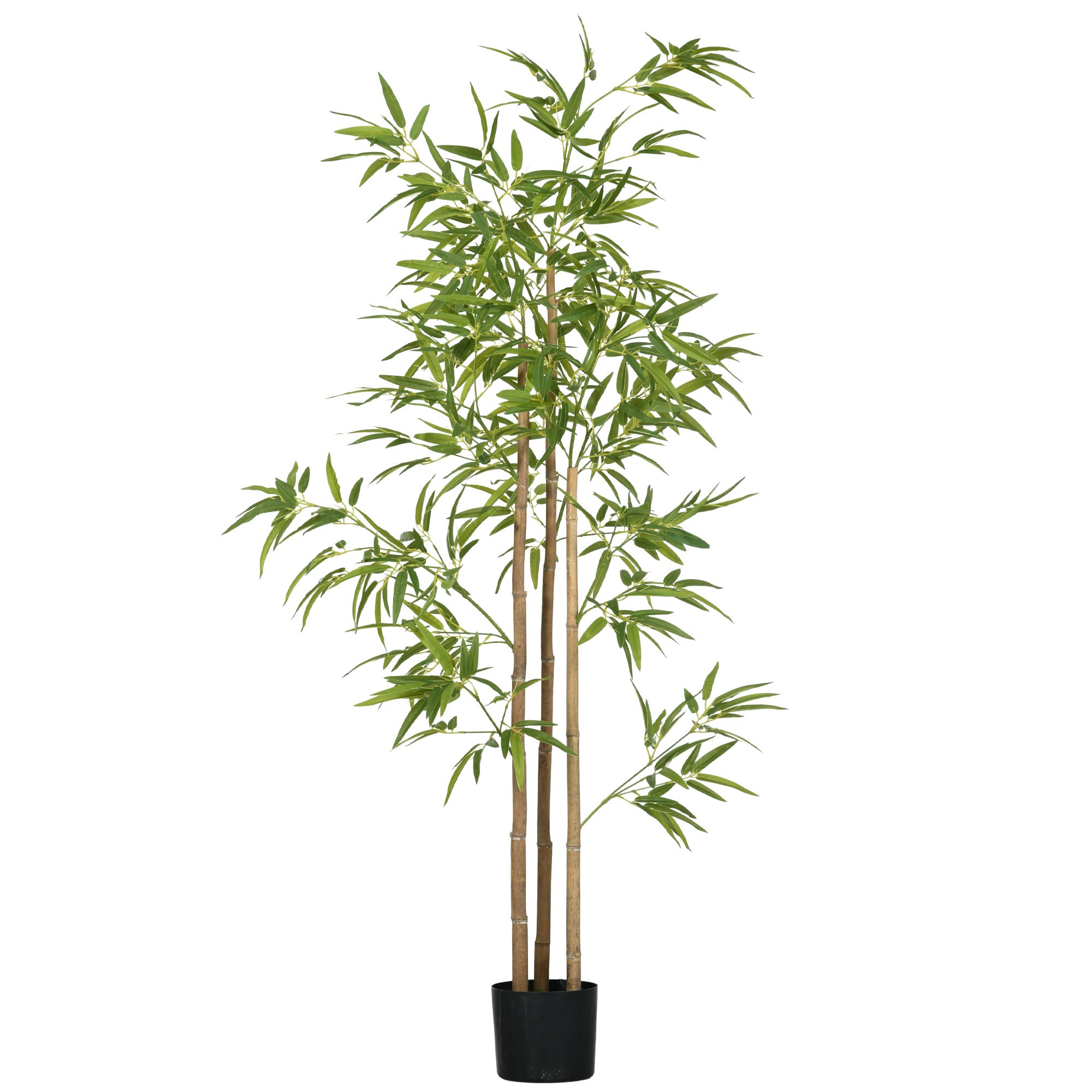 6FT Artificial Bamboo Tree, Faux Decorative Plant in Nursery Pot for Indoor Décor